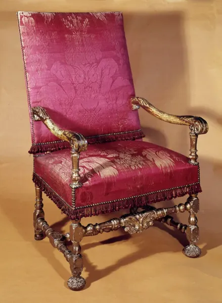 French Louis XIV Period Armchair Print, 17th Century Art