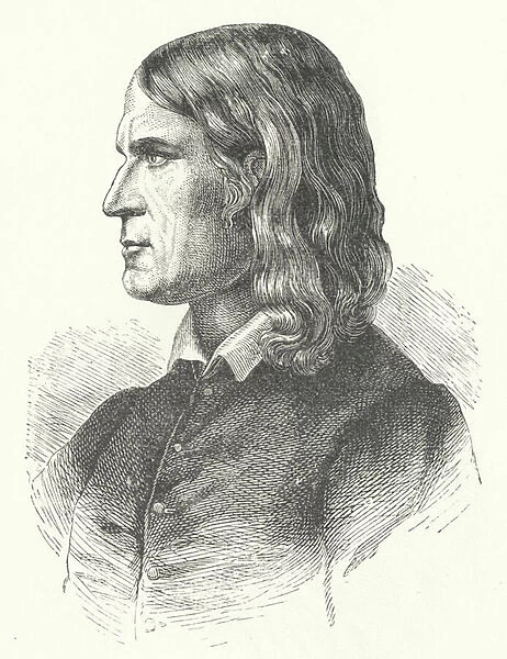 Friedrich Ruckert, German poet, translator and professor of Oriental languages (engraving)