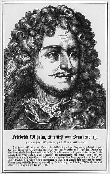 Friedrich Wilhelm, Kurfurst von Brandenburg (engraving)