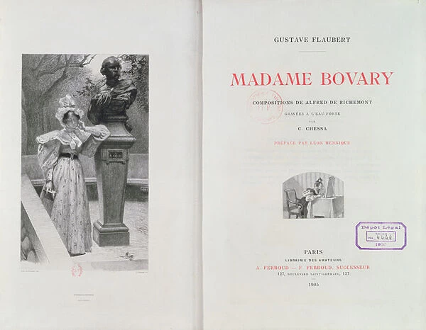 Frontispiece of Madame Bovary by Gustave Flaubert