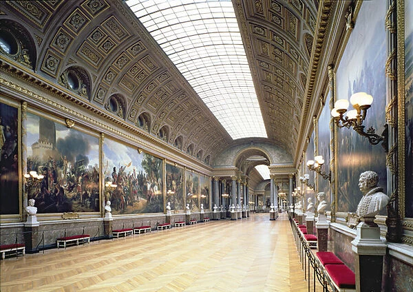 The Galerie des Batailles (Battle Gallery) decorated with 33 paintings illustrating