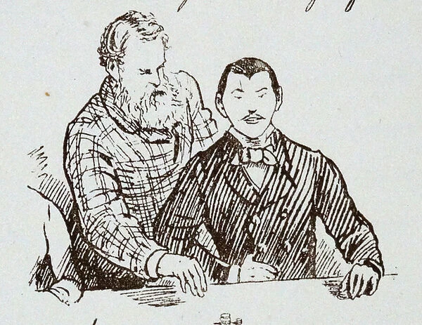gambler being urged to bet c. 1884 (drawing)