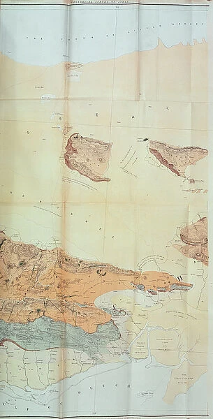 Geological Map of the Cutch Desert, 1870 (colour litho)