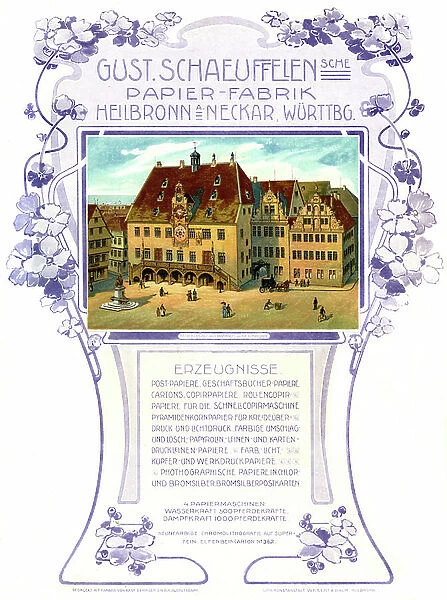 German advert for paper factory