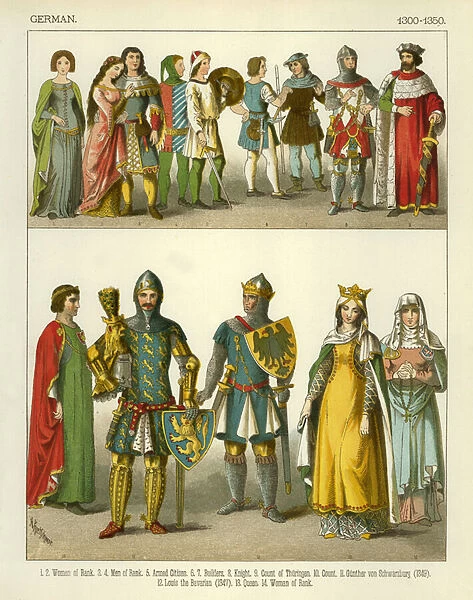 German Costume 1300-1350