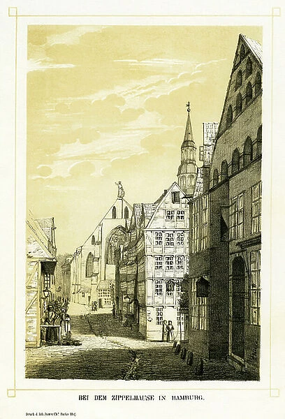 Germany, Hamburg, 1850s (engraving)