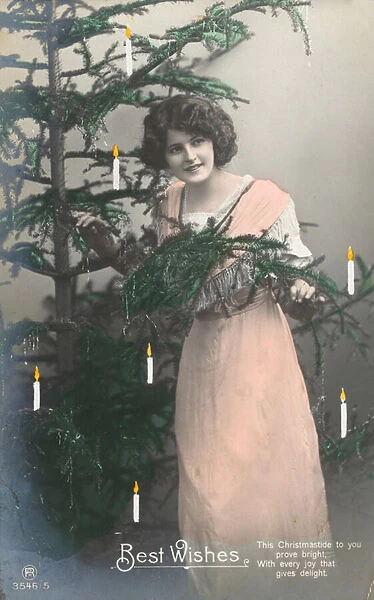 Girl and Christmas Tree (photo)