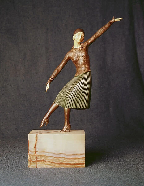 Girl dancing (bronze and ivory)