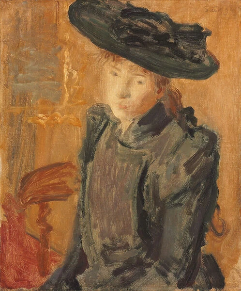 Girl in a Large Hat, 1892 (oil on canvas)