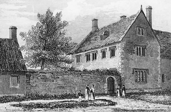 Grammar School at Adderbury, Oxfordshire, 1827 (engraving)