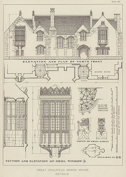 Great Chalfield Manor House, Details (litho)