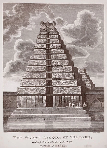The Great Pagoda of Tanjore, pub. C. 1812 (engraving)