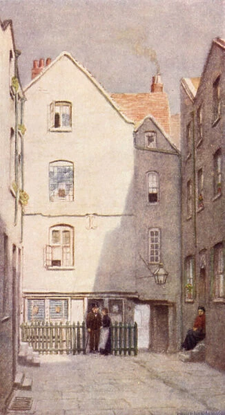 Back of Green Dragon Tavern, St Andrews Hill, 1890 (colour litho)