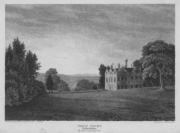 Greys Court, Oxfordshire, seat of Lady Stapleton (engraving)