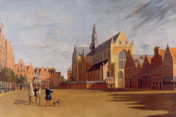The Groote Market, Haarlem, with the Church of St. Bavo