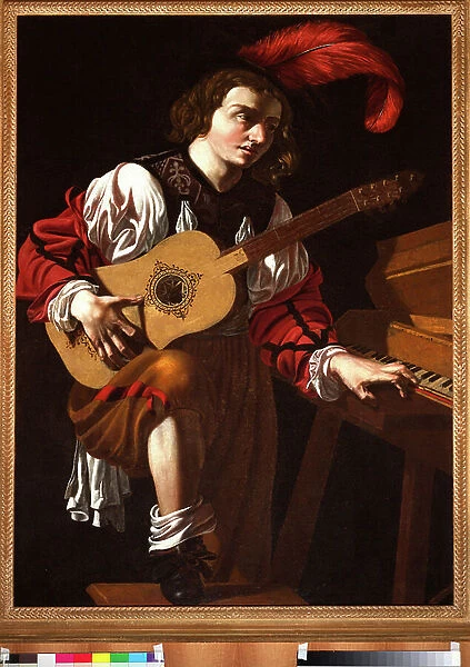 Guitar player (oil on canvas)