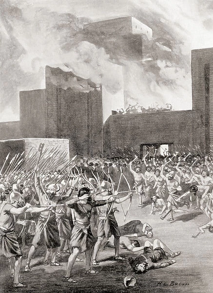 The Gutians capturing a Babylonian city from the Akkadians