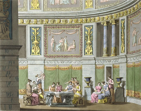 The Gynaeceum, from Le Costume Ancien et Moderne by Jules Ferrario, c
