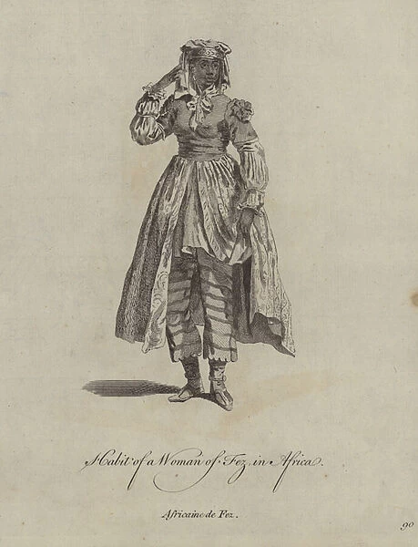 Habit of a Woman of Fez in Africa (engraving)