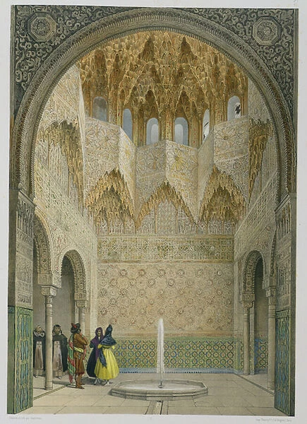 Interieur de l'Alhambra, Grenade de French School en poster