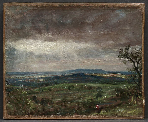 Hampstead Heath, Looking Toward Harrow, c. 1821 (oil on paper, mounted on canvas)