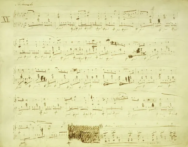 Handwritten Score: Chopin's Prelude in D flat major (Raindrop