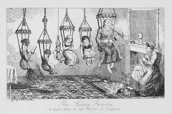 The Happy Family, A Quiet Hint to the Wives of England (engraving)
