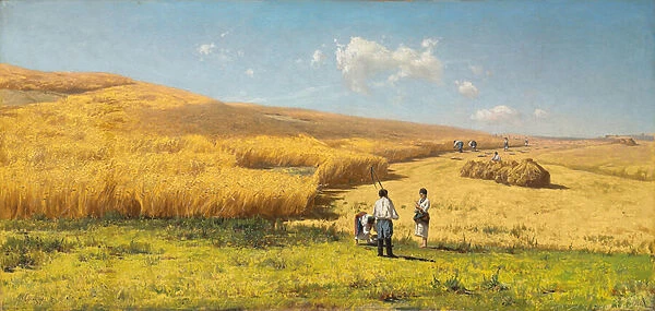 Harvest in the Ukraine, 1880 (oil on canvas)