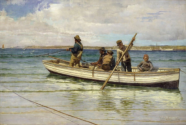 Hauling in the Catch, 1884 (oil on canvas)