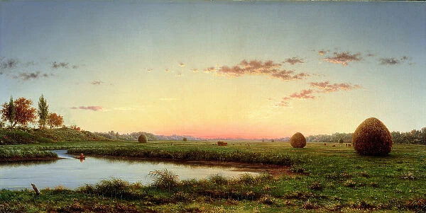 Haystacks on the Newburyport Marshes, 1862 (oil on canvas)