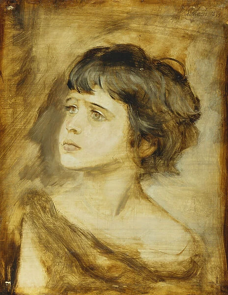 The Head of a Girl, 1879 (oil on panel)
