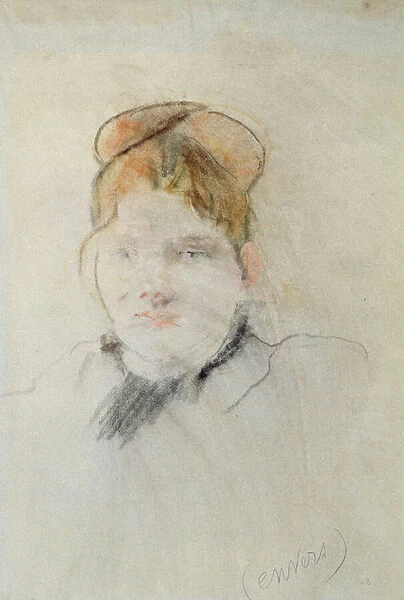 Head of a Woman, 1886 (pastel on paper)