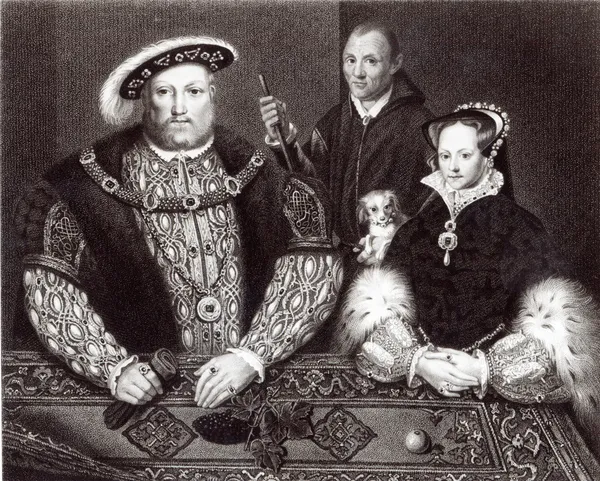Henry VIII his daughter Queen Mary and Will Somers
