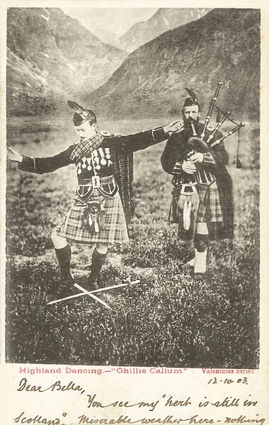 Highland dancing - 'Ghillie Callum'(b  /  w photo)