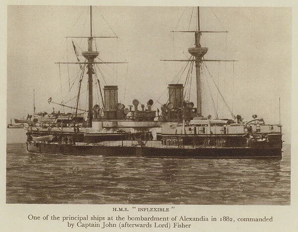 HMS 'Inflexible'(b  /  w photo)