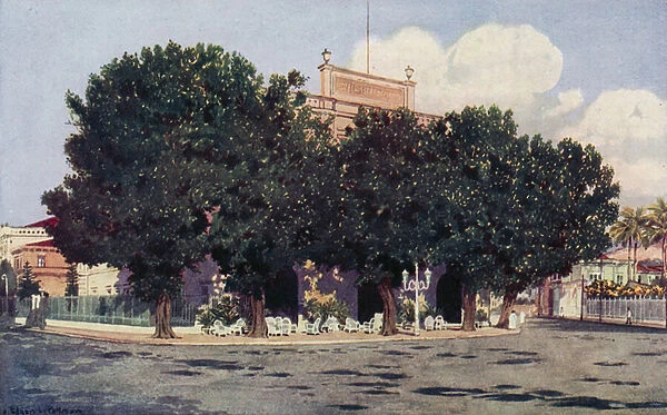 The Hotel dos Estrangeiros, Frequented by the Official World of Rio and distinguished Foreigners (colour litho)