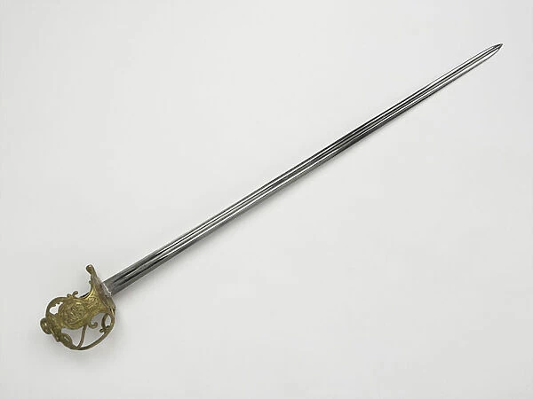 Household Cavalry Officers Dress Sword, c. 1815 (steel with gilt hilt)