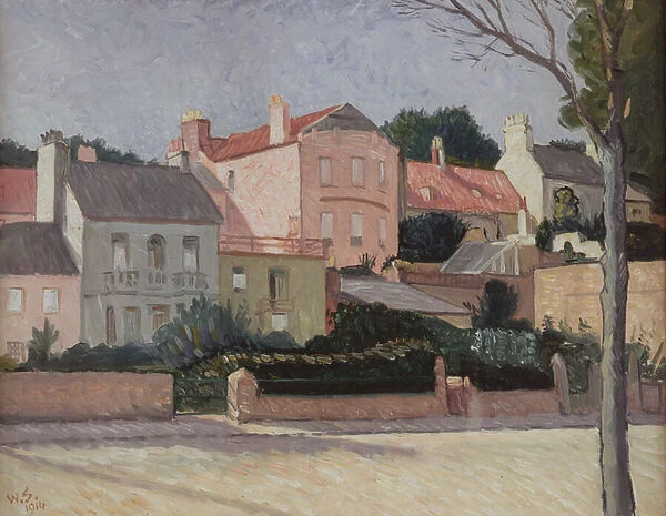 Houses in Hampstead, 1914 (oil on canvas)