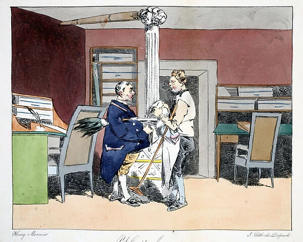 Huit heures, illustration from Moeurs Administratives