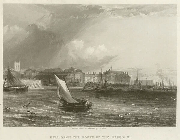 Hull, from the mouth of the harbour (engraving)