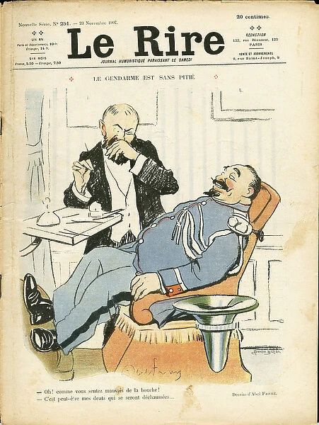 Illustration of Abel Faivre (1867-1945) for the Cover of Le Lire