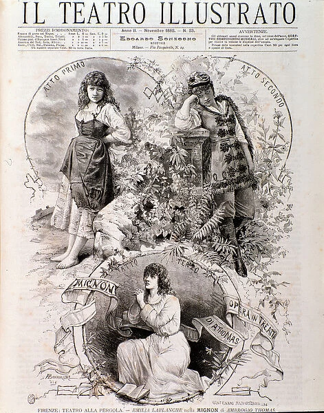 Illustration for Mignon, opera by Ambroise Thomas (engraving, 1882)