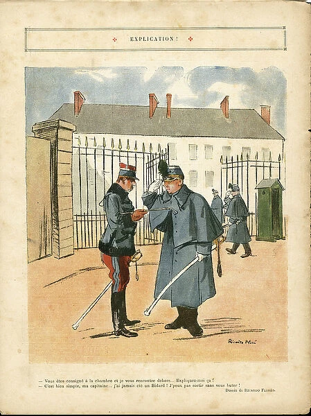 Illustration of Ricardo Flores (1878-1918) in Le Lire, 23  /  04  /  10 - Explanation - Armee