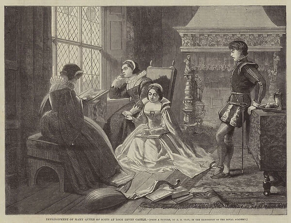 Imprisonment of Mary Queen of Scots at Loch Leven Castle (engraving)