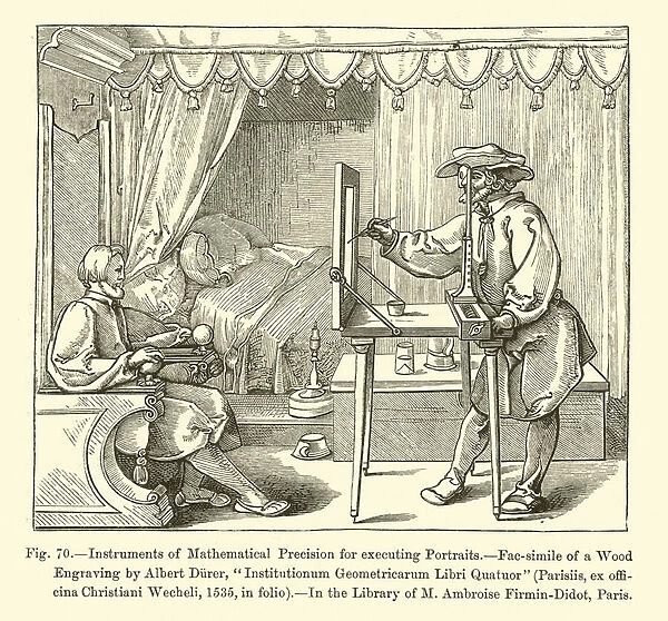 Instruments of Mathematical Precision for executing Portraits (engraving)