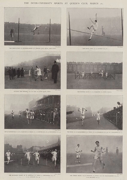 The Inter-University Sports at Queens Club, 21 March (b  /  w photo)