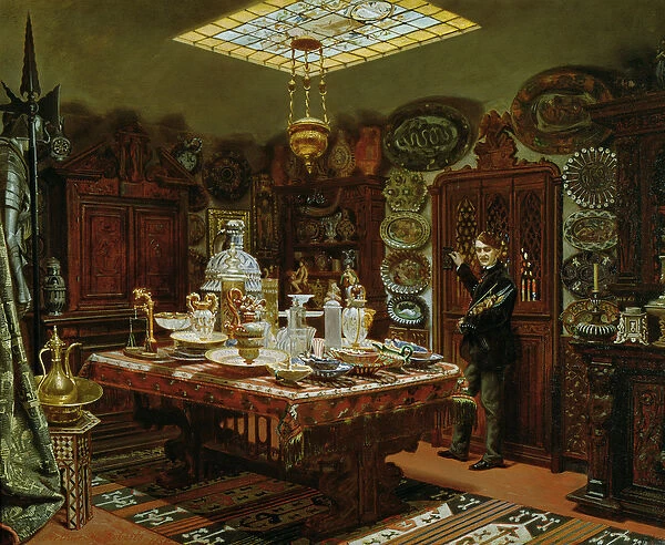 Interior of Monsieur Sauvageots Collection Room, 1856 (oil on canvas)