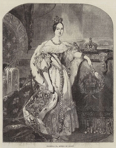 Isabella II, Queen of Spain (engraving)