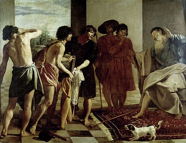 Jacob receiving the tunic of Joseph, 1630 (oil on canvas)