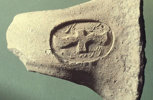 Jar handle, 8th-7th century BC (clay)